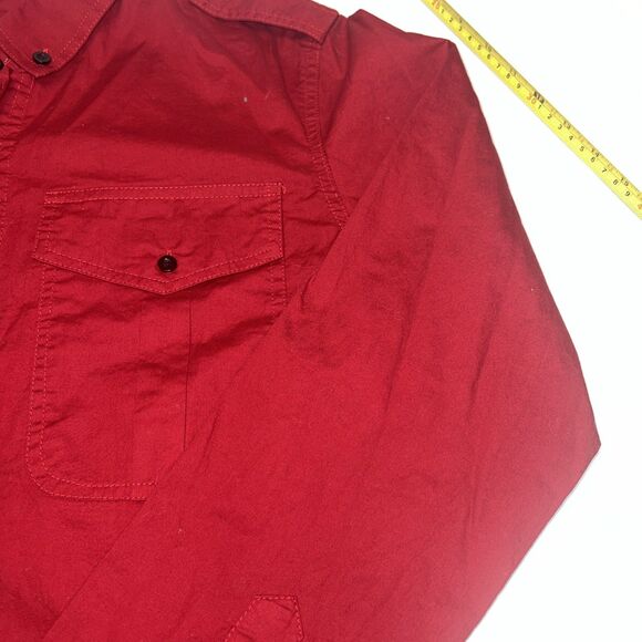 TheLees Men's Size XL Dress Shirt Red Button Down Long Sleeve Collared - Picture 6 of 15